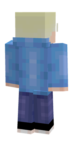 Blue skin: body, back render