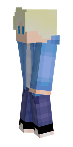 Blue skin: body, left side render
