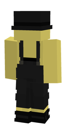 Black skin: body, back render