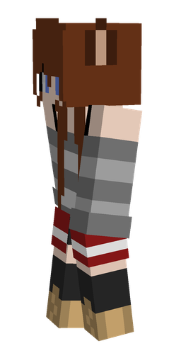 Brown skin: body, left side render