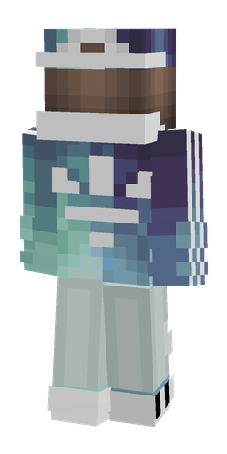 Blue skin: body, back render