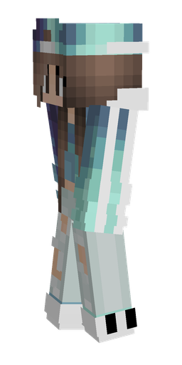 Blue skin: body, left side render