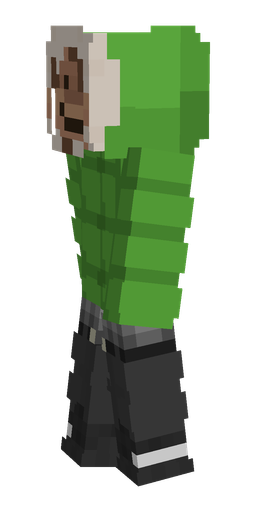 Black skin: body, left side render