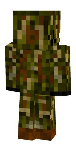 Black skin: body, back render