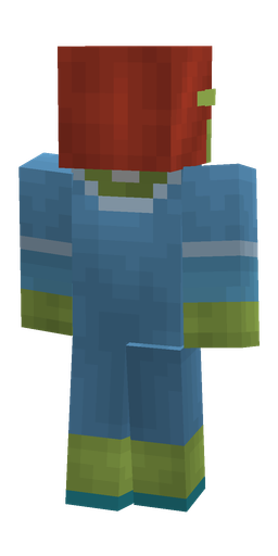 Blue skin: body, back render