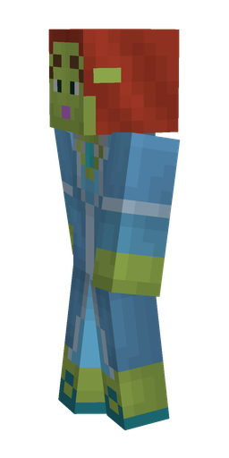 Blue skin: body, left side render