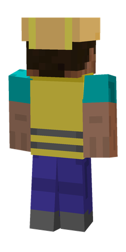 Blue skin: body, back render