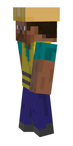 Blue skin: body, left side render