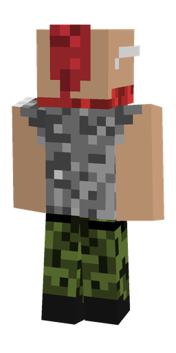 Black skin: body, back render