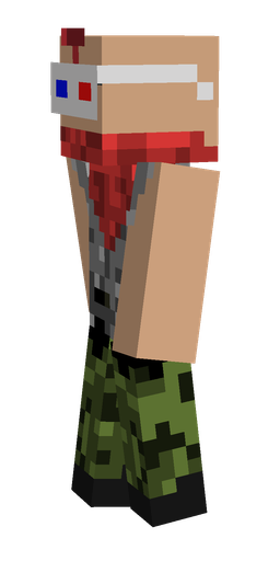 Black skin: body, left side render