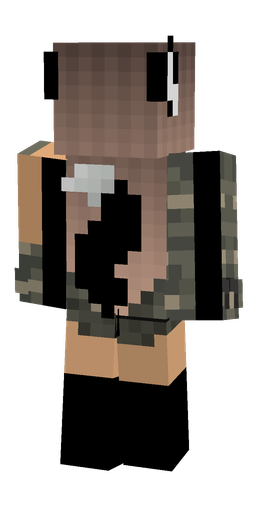 Black skin: body, back render
