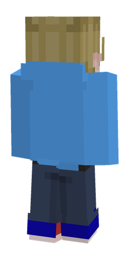 Blue skin: body, back render