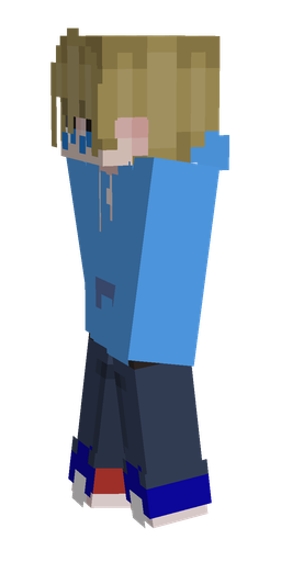 Blue skin: body, left side render