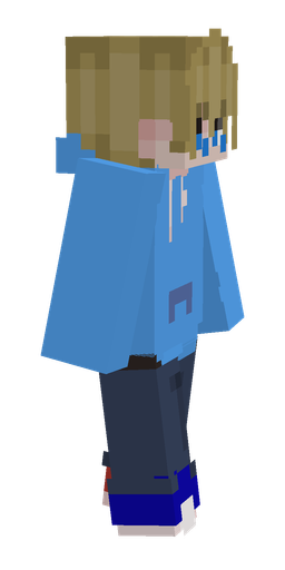 Blue skin: body, right side render