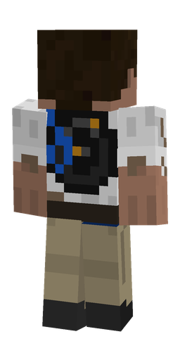 Black skin: body, back render