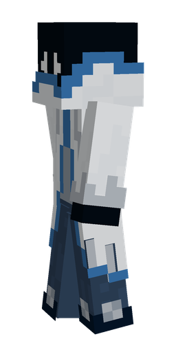 Blue skin: body, left side render