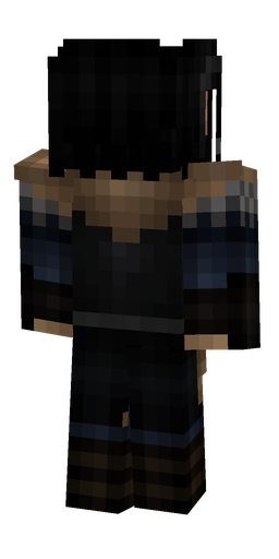 Black skin: body, back render