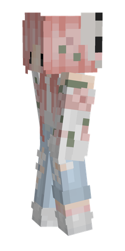 Blue skin: body, left side render