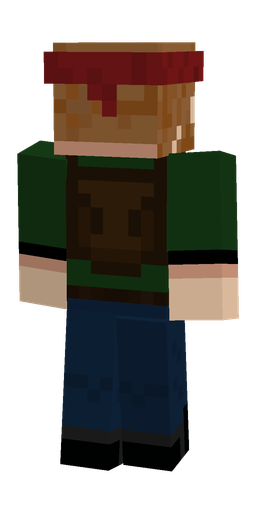 Black skin: body, back render