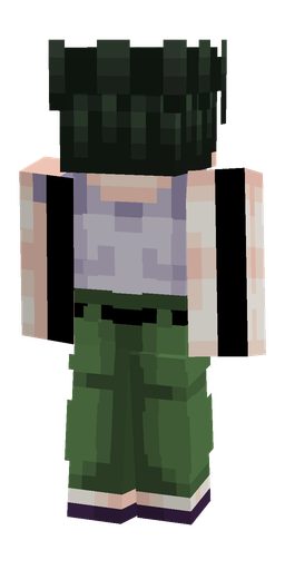 Black skin: body, back render