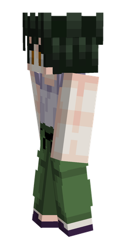Black skin: body, left side render