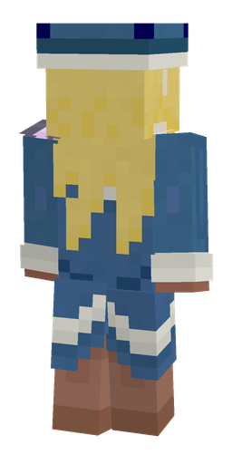 Blue skin: body, back render