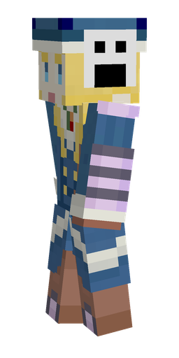 Blue skin: body, left side render