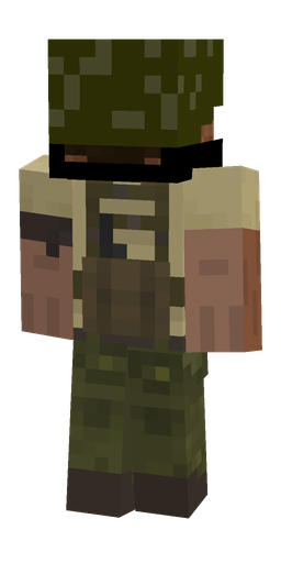 Black skin: body, back render