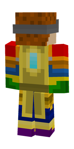 Blue skin: body, back render