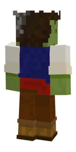 Brown skin: body, back render