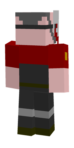 Black skin: body, back render