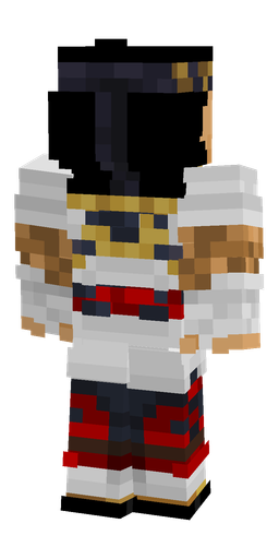 Black skin: body, back render