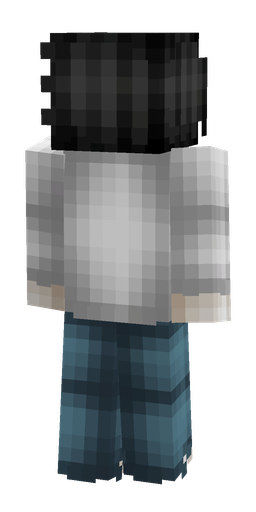 Black skin: body, back render