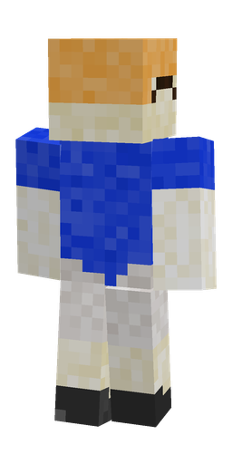Blue skin: body, back render