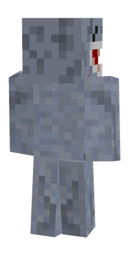 Blue skin: body, back render