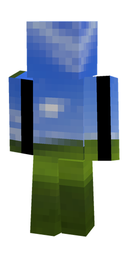 Blue skin: body, back render