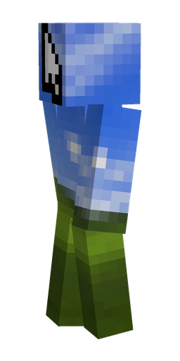 Blue skin: body, left side render