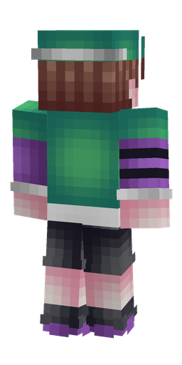 Blue skin: body, back render