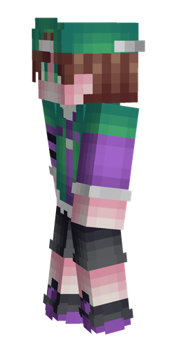 Blue skin: body, left side render