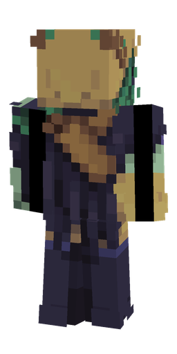 Blue skin: body, back render