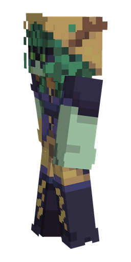 Blue skin: body, left side render