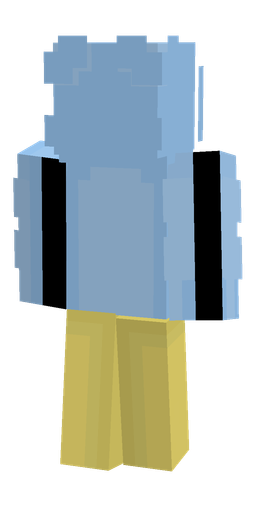 Blue skin: body, back render