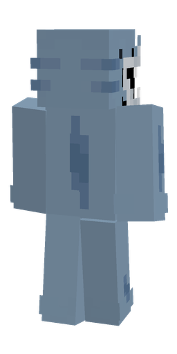 Blue skin: body, back render