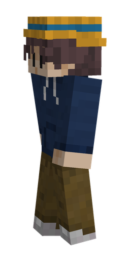 Blue skin: body, left side render