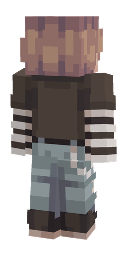 Black skin: body, back render