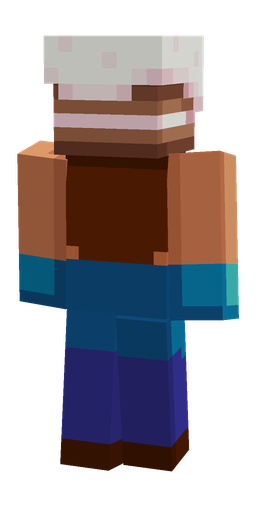 Blue skin: body, back render