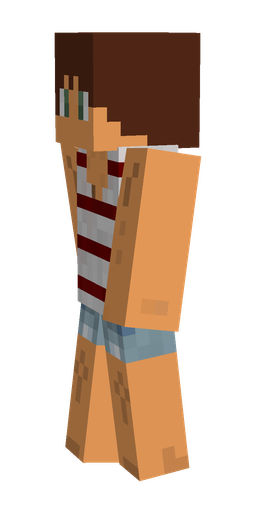 Brown skin: body, left side render