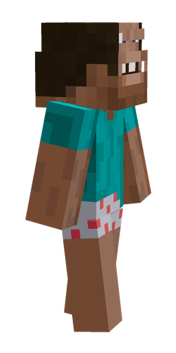 Blue skin: body, right side render