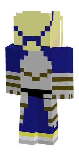 Blue skin: body, back render