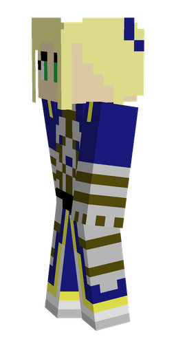 Blue skin: body, left side render